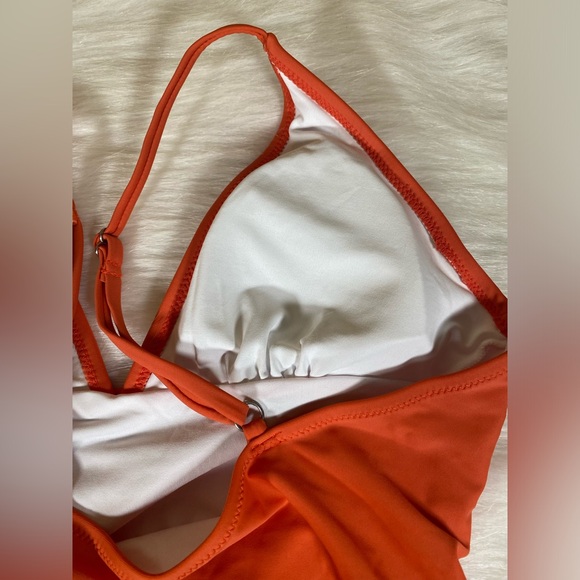 NWT Cupshe sz M Orange Bathing Swim Suit One Piece - Picture 8 of 15